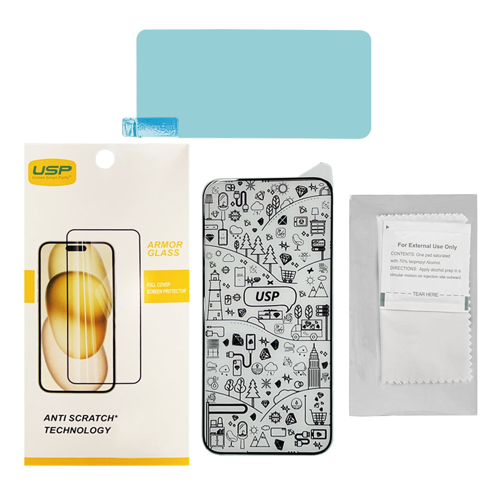 USP Armor Glass Screen Protector For iPhone 17 Pro Max / 16 Pro Max Full Cover(8 PCS/Box)