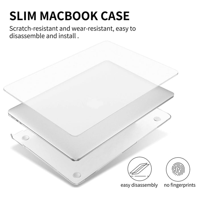 Hard shell Case for MacBook Pro 13.3 Pro (A1706/A1708/A1989/A2159/A2289/A2251/A2338) Glassy matte(Clear)