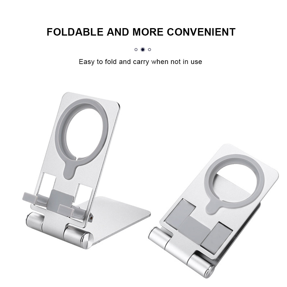 Aluminium Alloy Foldable Magnetic Wireless Charger Desktop Stand For iPhone