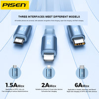 Pisen 3 in 1  66W Scalable Quick Series Data Cable 1.2m (Green)