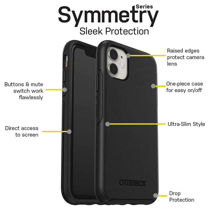 OtterBox Case for iPhone 14 Pro Symmetry + Antimicrobial Case with Magsafe Black
