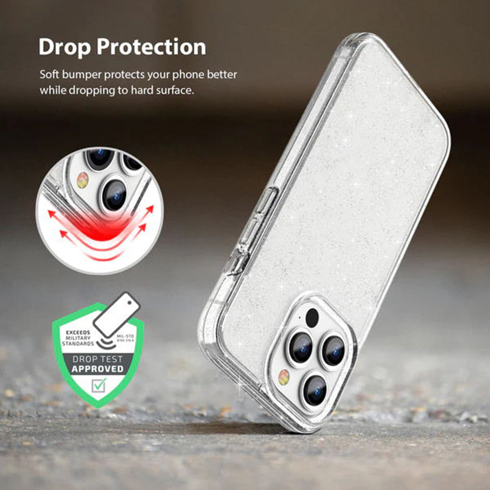 Phonix Case For iPhone 14 Pro Max Clear Rock Soft Tpu Case Stardust