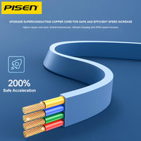 Pisen 3 in 1  66W Scalable Quick Series Data Cable 1.2m (Green)
