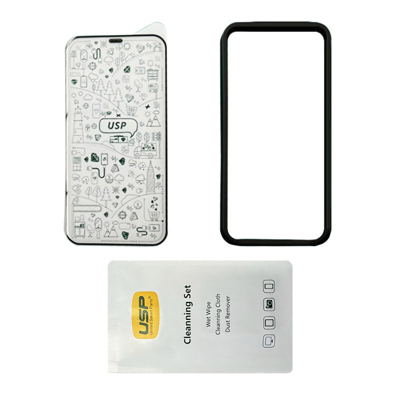 USP Screen Protector For iPhone 16 Plus / 15 Plus Armor Glass Full Cover (1 Pc/Box  /  8 Pcs/Box)