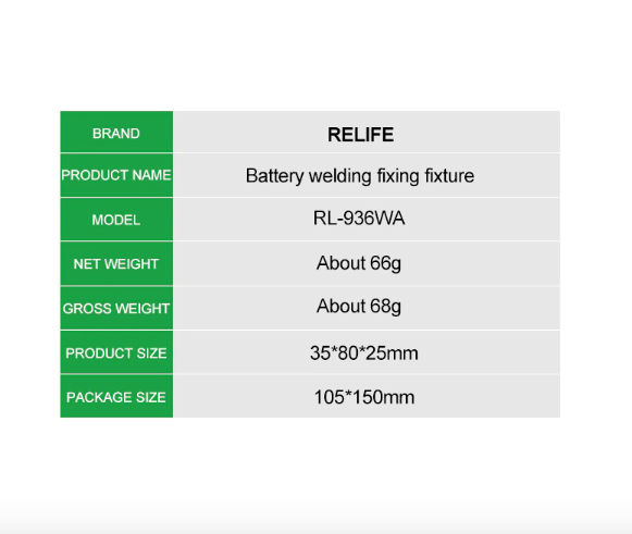 RELIFE RL-936WA IP11-12 CLIP Battery Spot Welding Fixture