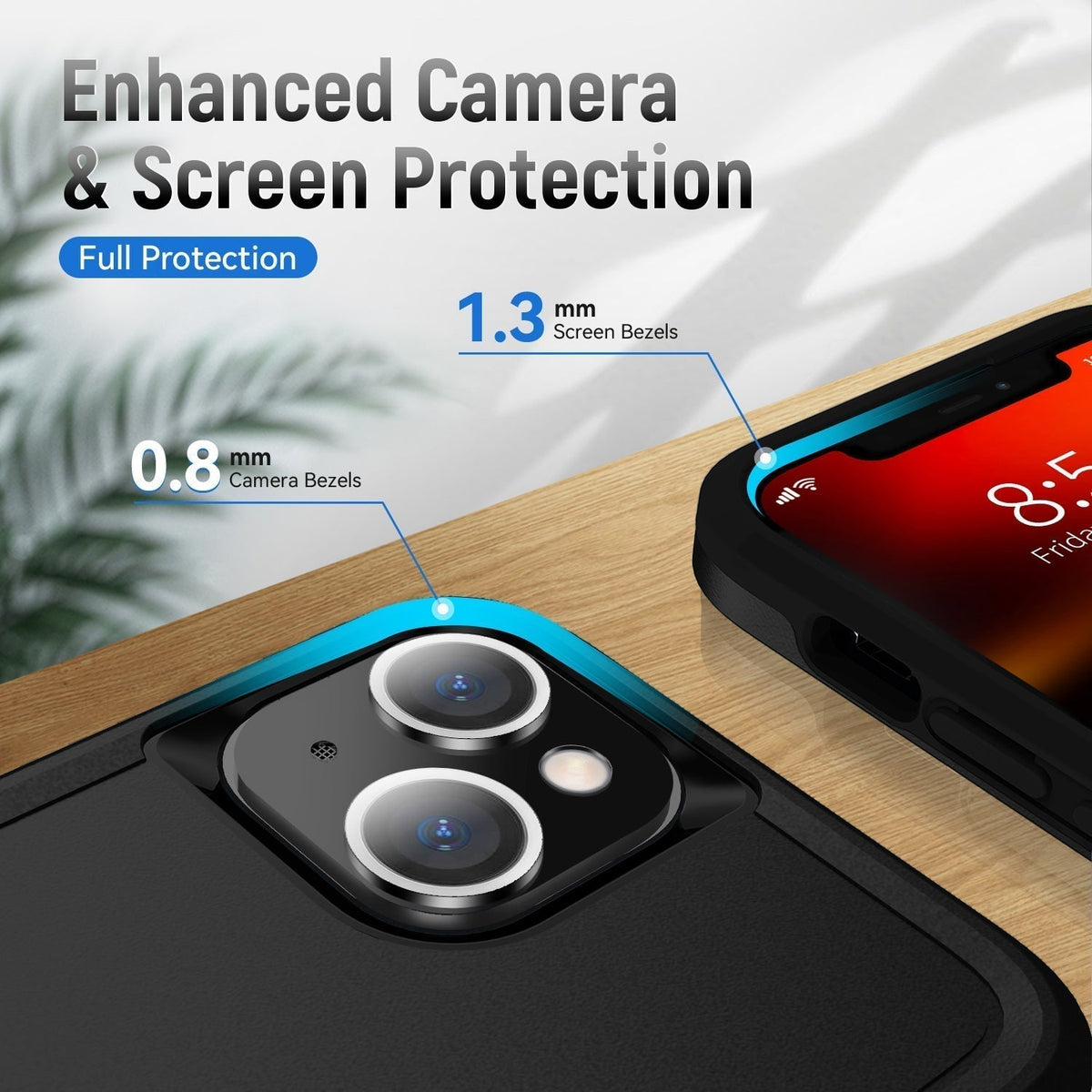 Phonix Case For iPhone 15 Pro Max Black Armor Light Case