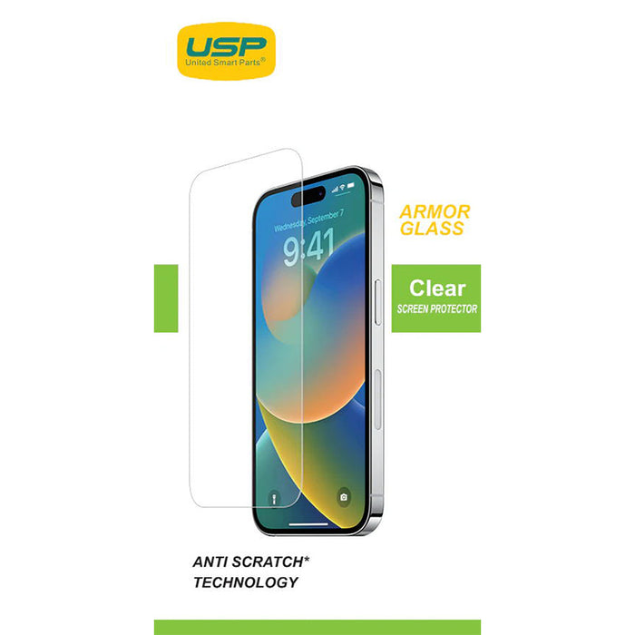 USP Clear Armor Glass Screen Protector For iPhone 16e/14/13/13 Pro  (8 PCS/Box)