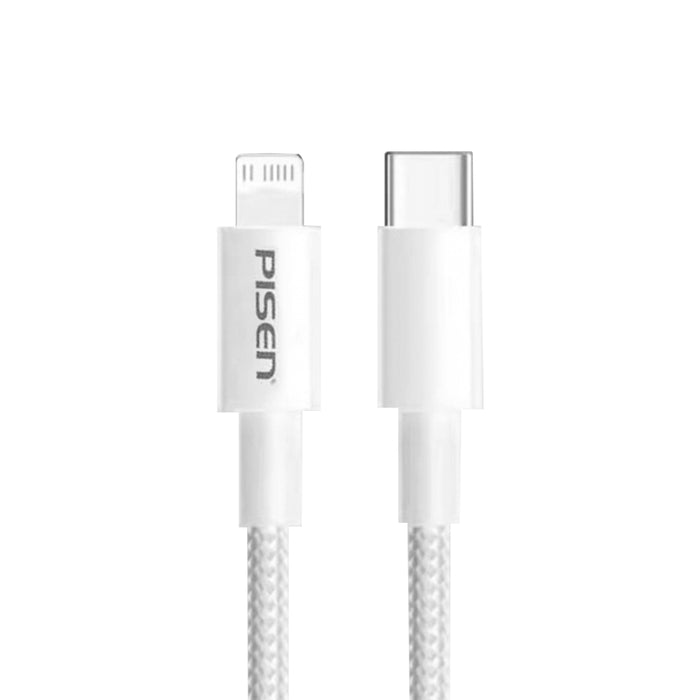 Pisen 1M Lightning to USB-C PD20W Fast Charging Braided Cable LT-TC49-1000