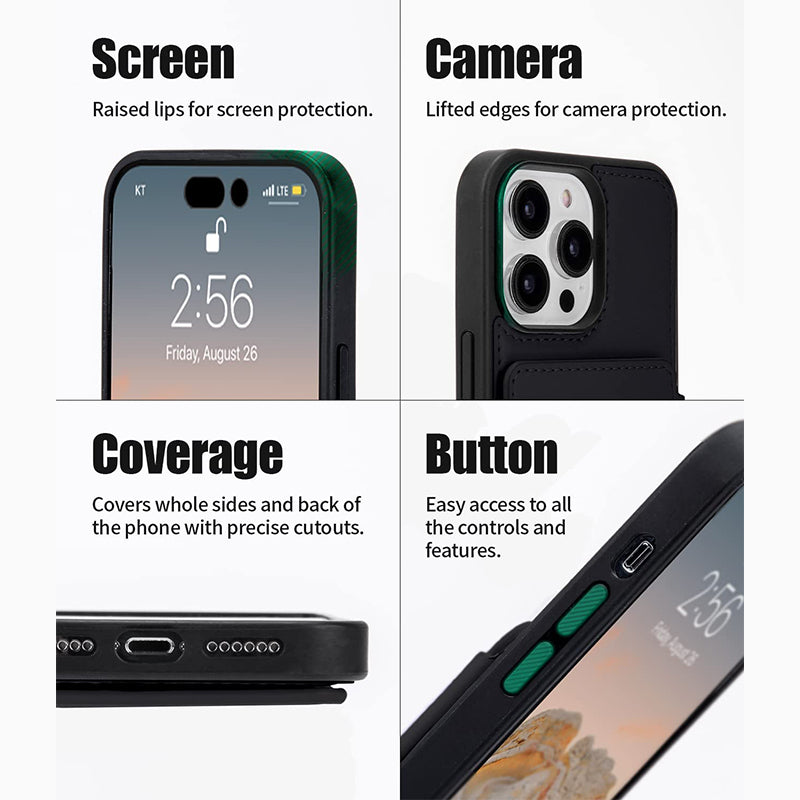 Goospery Case For iPhone 14 Pro Max Balance Fit 5 Cards Case