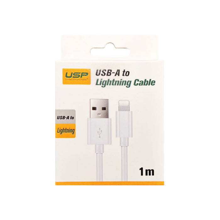 1M Lightning to USB-A Mini White Cable  USP