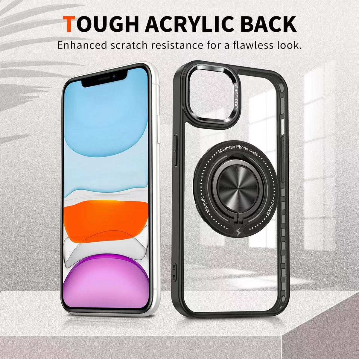 USP Case For iPhone 17 Pro Max Ring Holder Case Compatible With Magsafe