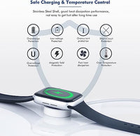 Magnetic Fast Charger to USB-C White (1m) Stainless Steel For Apple Watch