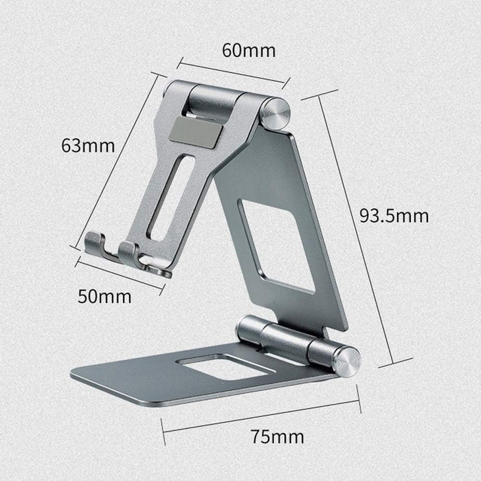 Aluminium Alloy Desktop Stand for Phone/iPad Holder (Silver)