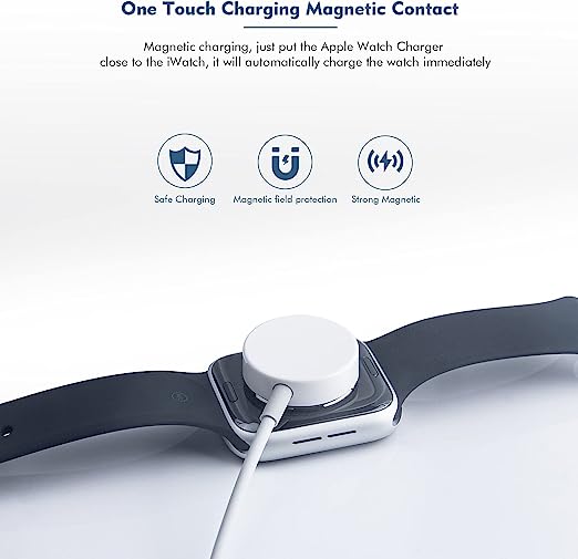 Magnetic Fast Charger to USB-C White (1m) Stainless Steel For Apple Watch