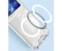 For Galaxy Z Flip 7 FE/Flip 6 Hard Crystal Clear Case Compatible With Magsafe