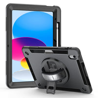 Rugged Case for iPad 10th Gen 2022 10.9‘’ Generic Heavy Duty With Pen Holder（Black Diamond）
