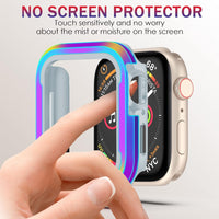 Aluminum Alloy Frame Case For Apple Watch 4 / 5 / 6 / 7 / 8 / SE / SE2 / Ultra Rainbow Case