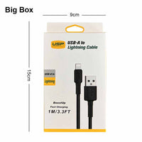 1M BoostUp Cafule Lightning to USB-A Cable Charge & Connect Black USP