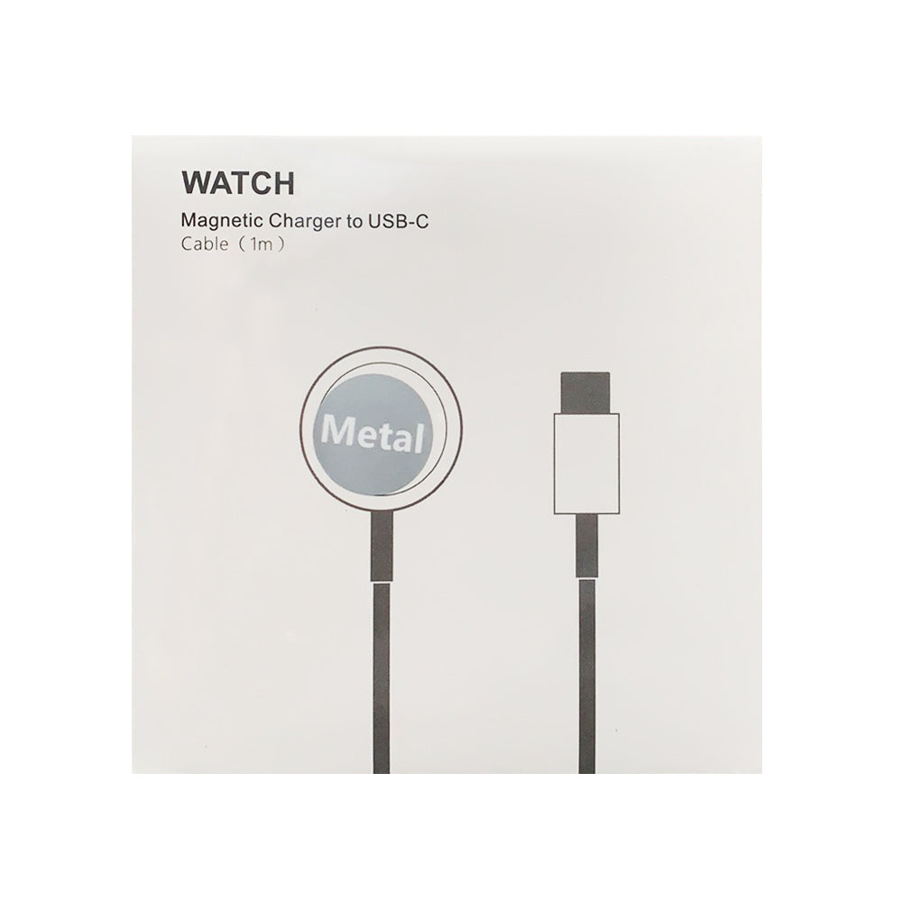 Magnetic Fast Charger to USB-C White (1m) Stainless Steel For Apple Watch