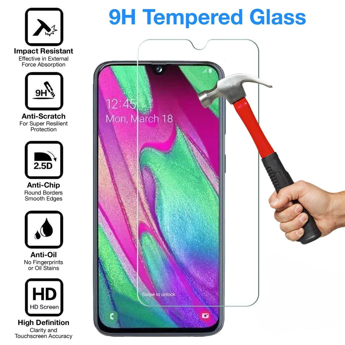A56/A36 Screen Protector 2.5D Clear Tempered Glass for Samsung A series