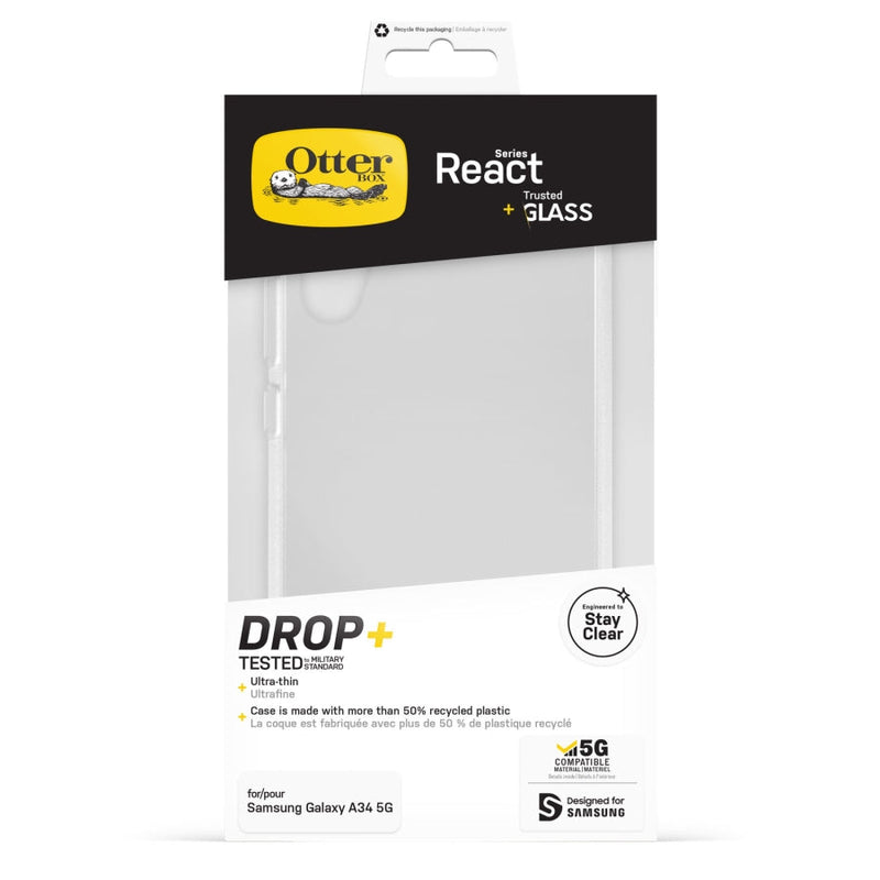 OtterBox Case React Series Case Black For Samsung A series