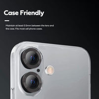 Camera Lens Protector For iPhone 17 / 16 / 16 Plus Individual Ring Cover (Tempered Glass)