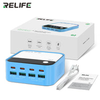 Relife Q2 120W 8-Ports Desktop Charger with PD100W Charging & RGB Atmosphere Lighting