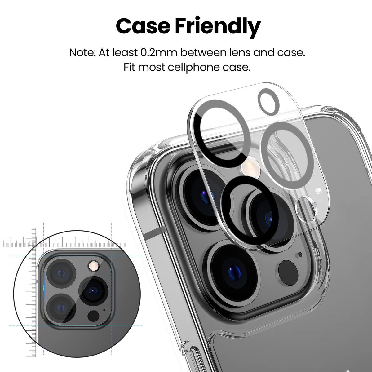 Camera Lens Protector For iPhone 16 Pro / 16 Pro Max Back Lens Sheild (Tempered Glass)
