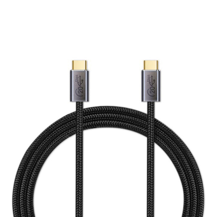 2M BoostUp Cafule USB-C to USB-C Cable Charge & Video Black （USB 3.2 Gen2 - 20Gbps, 100W/5A, 8K/60Hz) Compatible for iPhone 15 Series