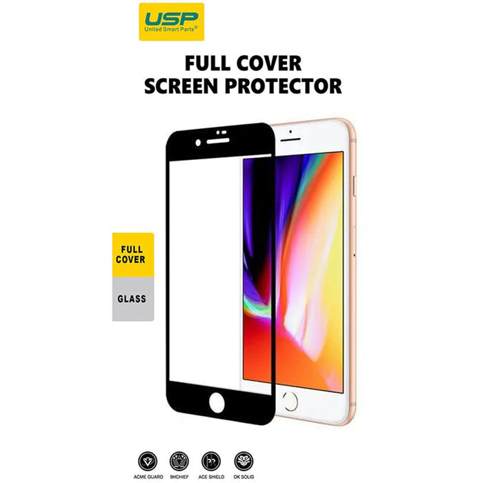 USP Full Cover Black Screen Protector For iPhone 7 / 8 (10 PCS/Box)