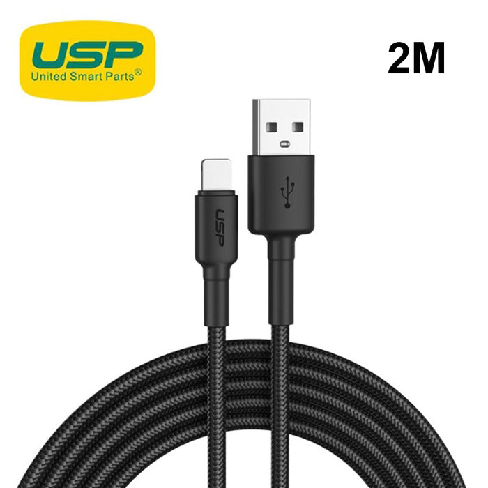 2M BoostUp Cafule Lightning to USB-A Cable Charge & Connect Black USP