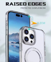 USP Clear Case For iPhone Air 360° Rotatable Ring Stand Compatible With Magsafe