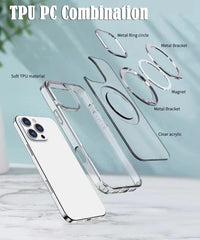 USP Clear Case For iPhone Air 360° Rotatable Ring Stand Compatible With Magsafe