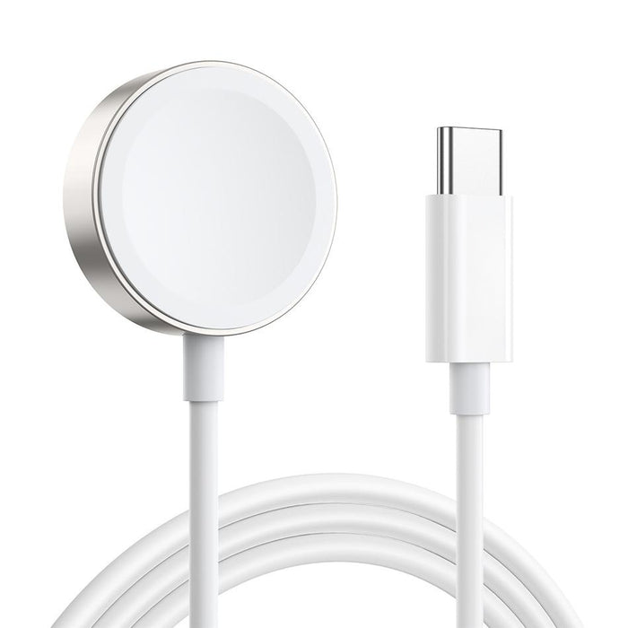 Magnetic Fast Charger to USB-C White (1m) Stainless Steel For Apple Watch