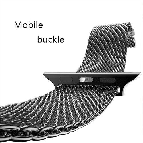 Black Mesh band Watch Band For Apple Watch Goospery