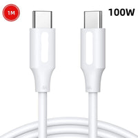 1M 100W USB-C  To USB-C  5A Data Cable White Ugreen Compatible for iPhone 15 Series