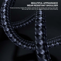 2m Aluminum Alloy Male to Male Braided Audio Cable 3.5mm PISEN LH-YP01-2000