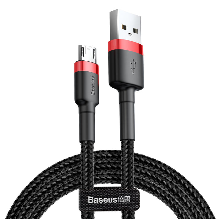 1M Micro to USB-A Cable cafule Cable USB For Micro 2.4A Red+Black Baseus