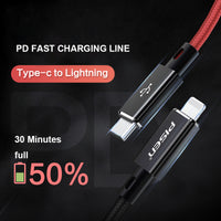 1M Lightning to USB-C PD Fast Charging Cable (black) PCL03-1000 PISEN