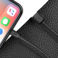0.2M BoostUp Cafule Lightning to USB-A Cable Charge & Connect Black USP