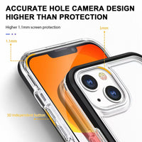 Phonix Case For iPhone 11 Pro Max Clear Rock Hard Case Black border (With Camera Protective)