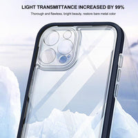 Phonix Case For iPhone 13 Clear Rock Hard Case Black border (With Camera Protective)