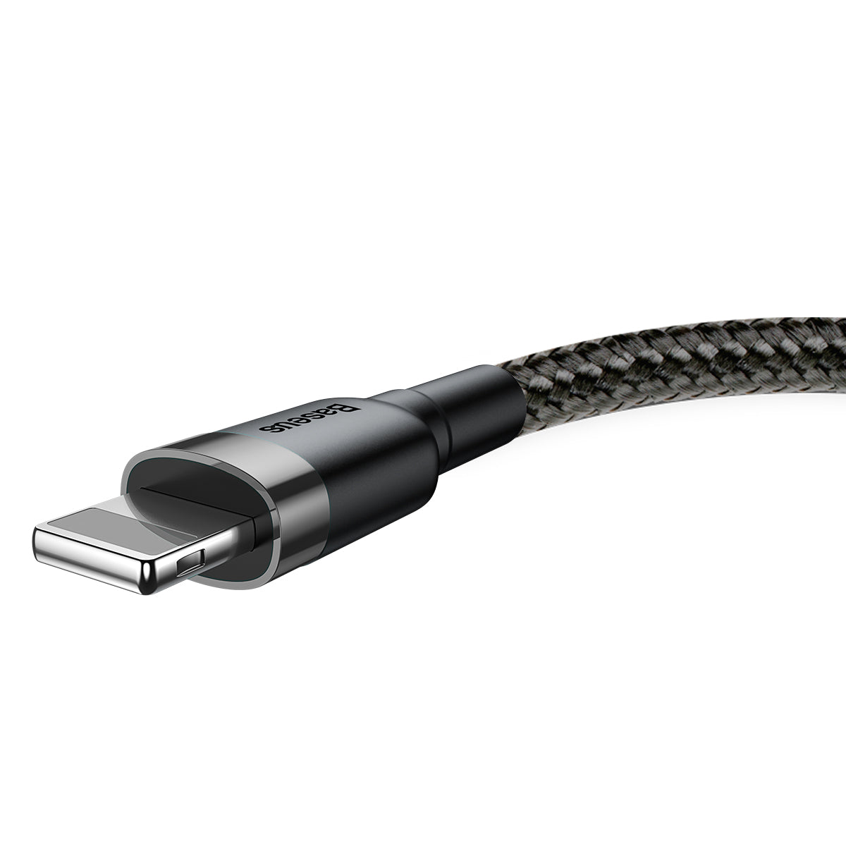 1M Lightning to USB-A cafule Cable Gray+Black Baseus