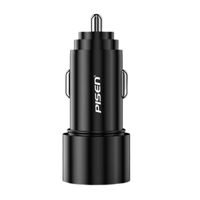 PISEN Metal PD + QC Fast car charger 36W (Black) 5 Pcs 26% off