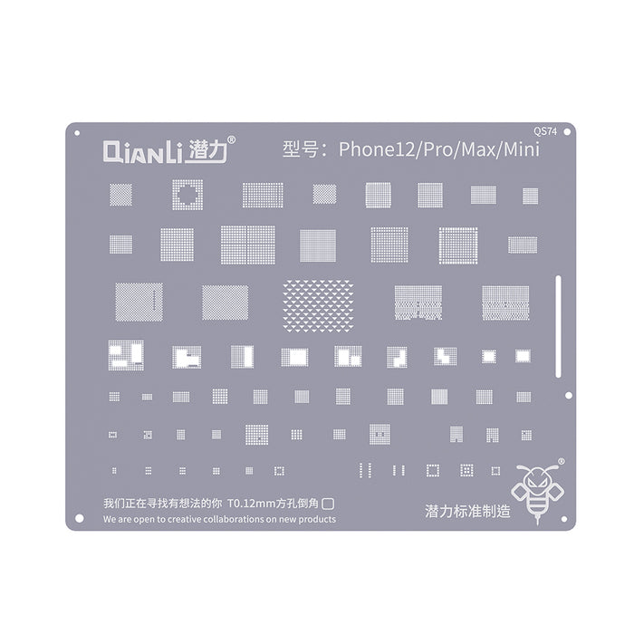 BUMBLEBEE STENCIL (QS74) FOR iPhone 12 / 12 Pro / 12 Pro Max / 12 Mini Qianli