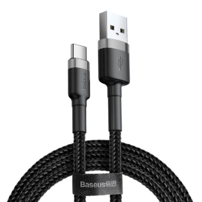 3M USB-C to USB-A cafule Cable 2A Gray+Black  Baseus Compatible for iPhone 15 Series