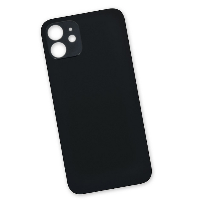 Rear Glass Replacement For iPhone 12 Black (No logo)