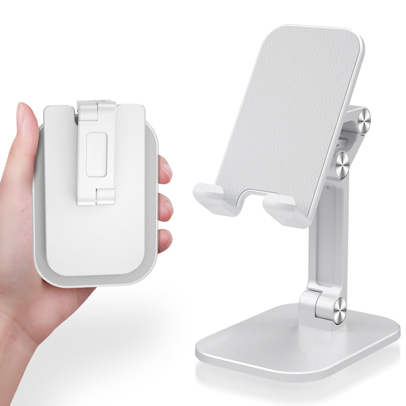 Folding Desktop Phone Stand/Holder for iPhone/iPad White USP