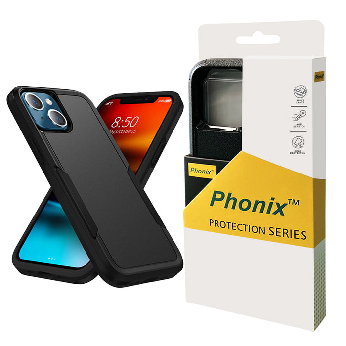 Phonix Case For iPhone 14 Plus Black Armor Light Case
