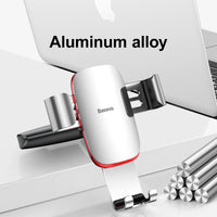 Metal Age Gravity Car Mount Silver Phone Holder Baseus